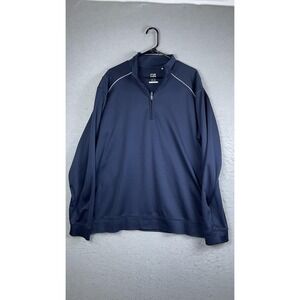 Cutter & Buck Jacket Mens 2XL‎ Blue CB WeatherTec 1/4 Zip Golf Windbreaker